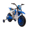 12V Kids Electric Motorbike Motorcycle Bike, Battery-Powered Ride-On Toy with Charging Battery & Training Wheels for Toddler Boys Girls, Blue