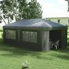 10' x 19.5' Pop Up Canopy Tent Height Adjustable Event Shelter w/ Sidewalls, Leg Weight Bags, Wheeled Carry Bag, Gray