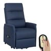 Power Lift Chair for Rest-Loving Adults, Fabric Recliner Sofa with Remote Control, Side Pockets, Quick Assembly – Deep Blue