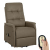 Power Lift Chair for Comfort-Oriented Individuals, Fabric Recliner Sofa with Remote Control, Side Pockets, Quick Assembly – Brown