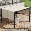 2 Pcs Pergola Replacement Canopy, UV Protection Pergola Shade Cover, Easy to Install, for 10 x 11.8ft Pergola, Khaki