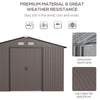 11' x 9' Outdoor Storage Shed, Garden Tool House with Foundation, 4 Vents and 2 Easy Sliding Doors for Backyard, Patio, Garage, Lawn, Brown