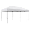 10' x 20' Pop Up Canopy Tent, Outdoor Easy up Tent with 3-Level Adjustable Height & Wheeled Carry Bag, White