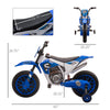 12V Kids Electric Motorbike Motorcycle Bike, Battery-Powered Ride-On Toy with Charging Battery & Training Wheels for Toddler Boys Girls, Blue