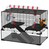 31" Small Animal Cage Hamster Cage for Dwarf Hamster with Tubes and Tunnels, Water Bottle, Food Dish, Exercise Wheel