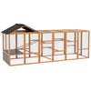 Wooden Chicken Coop Run for 6 - 10 Chickens, Hen House Add-On with Storage & Perches, 49" x 48" x 12.5", Orange