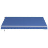 12' x 10' Manual Retractable Awning, Sunshade Canopy, Outdoor Sunshade Shelter with Adjustable & Versatile Design, Dark Blue