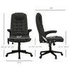 6 Point Vibrating Heated Massage Office Chair, Linen High Back Office Desk Chair, Reclining Backrest, Padded Armrests & Remote, Gray