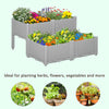 4-Piece Raised Garden Bed with Legs, Self-Watering Planter Box Raised Bed to Grow Flowers, Herbs & Vegetables, Gray