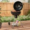 21" Kettle Charcoal BBQ Grill Barbecue Smoker with 360 sq.in. Cooking Area, Wheels, Ash Catcher, Green