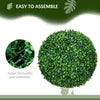 2 Pack 15.75" Artificial Tree Ball, Boxwood Topiary Preserved Decorative Ball, for Indoor Outdoor Home