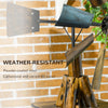 Windmill Weather Vane Wind Vane with Bottom Shelf, Steel Windmill Head, Stained Wood