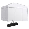 10'x10' Pop Up Canopy with 2 Mesh Windows, Reflective Top, Instant Shelter Gazebo with Adjustable Heights, White