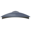 10' x 12' Double-Tier Gazebo Cover, Patio Gazebo Canopy Replacement with Drainage Holes, Dark Blue