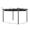 10' x 13' Retractable Pergola Canopy, Aluminum Pergola Sun Shade Shelter for Garden, Patio, Backyard, Deck, Gray