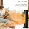 2-In-1 Electric Space Heater, Oscillating Space Heater with Remote Control, 8H Timer, Three Heating Modes, 750W/1500W, Black