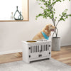 Dog Food Storage Cabinet with Bowls & Dog Feeding Station, White