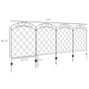 4 Pack Garden Fencing for Yard, Decorative Fence Panels as Animal Barrier and Flower Edging, Swirls