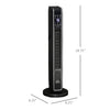 2-In-1 Electric Space Heater, Oscillating Space Heater with Remote Control, 8H Timer, Three Heating Modes, 750W/1500W, Black