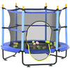 4.6' Trampoline for Kids with Safety Enclosure & Ball Pit, Blue