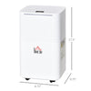 1500Sq. Ft Portable Electric Dehumidifier For Home, Bedroom or Basements with 4 Pint Tank, 2 Speeds and 3 Modes, White, 25pt/Day