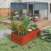 Galvanized Raised Garden Bed, Steel Outdoor Planters with Reinforced Rods,, 71'' x 36'' x 23'', Dark Brown