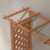 Wood Planter Box with Trellis, Hanging Roof for Climbing Plants, 70.75" Outdoor Raised Garden Bed with Drain Hole