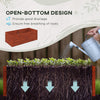 Galvanized Raised Garden Bed, Steel Outdoor Planters with Reinforced Rods,, 71'' x 36'' x 23'', Dark Brown