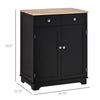 2-Door Sideboard Buffet Cabinet, Kitchen Cabinet, Coffee Bar Cabinet with Adjustable Shelf & 2 Drawers for Dining Room, Hallway, Black