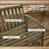 46" Outdoor Garden Bench, Metal Bench, Steel Slatted Frame Furniture for Patio, Park, Porch, Lawn, Yard, Deck, Black