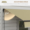 12' x 10' Retractable Awning, 280gsm UV Resistant Sunshade Shelter for Deck, Balcony, Yard, Beige