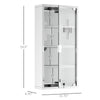 12" x 24" Lockable Medicine Cabinet, 4 Tier Stainless Steel Medical Wall Box with 2 Keys and Shelves for Bathroom