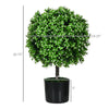 2 Pack Artificial Tree Boxwood Topiary with Fruits, 20.75", White