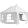 22.3' x 16.4' Large Party Tent Canopy Shelter with Carrying Bags and 2 Doors for Parties, Wedding, Events, BBQ Grill