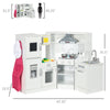 Play Kitchen Set for Kids w/ Apron and Chef Hat, Ice Maker White