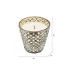 Scented Soy Wax Candles, Set of 4 with Geometric Glass Holders, 42-Hour Burn Time, Silver