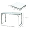 47" Portable Camping Table Aluminum Camping Folding Camp Table w/ Carrying Handle