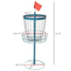 24-Chain Portable Practice Basket for Disc Golf Target Stand Easy Assembly & Lightweight Basket w/ Carry Bag, Blue