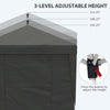 10' x 19.5' Pop Up Canopy Tent Height Adjustable Event Shelter w/ Sidewalls, Leg Weight Bags, Wheeled Carry Bag, Gray