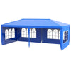 Large 10' x 20' Gazebo Canopy Party Tent with 4 Removable Window Side Walls, Wedding, Picnic Outdoor Events, Blue