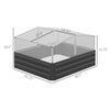 49.6" x 42.1" x 26.6" Galvanized Raised Garden Bed with Greenhouse, Flowers, Vegetables for Patio, Dark Gray