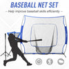 7.5'x7' Baseball Practice Net Set w/ Catcher Net, Tee Stand for Pitching, Fielding, Practice Hitting, Batting, Backstop, Training Aid