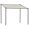 10' x 9.5' x 9.5' Outdoor Wall Gazebo Patio Canopy Gazebo Shelter Pergola Pavilion, Steel Frame, Polyester Canopy, Beige