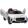 Bentley Bacalar Licensed Kids Remote Ride on Car, 12V Electric Toy Car with Portable Battery, Suspension System, Horn, Music & Lights, White