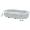 18' x 10' x 3.5' Inflatable Rectangular Above Ground Swimming Pool, Steel Frame Pool with Filter Pump, Safety for 1-8 People