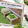 Raised Garden Beds Set of 2, Metal and Wood Combined Planter Box, for Growing Flowers, Herbs and Vegetables