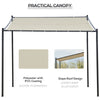 10' x 9.5' x 9.5' Outdoor Wall Gazebo Patio Canopy Gazebo Shelter Pergola Pavilion, Steel Frame, Polyester Canopy, Beige