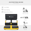 3-in-1 Multifunctional Padded Push Up Sit Up Deep Sissy Squat Machine Home Gym Fitness Equipment, Yellow