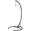 Hanging Hammock Chair Stand with Round Base, Î¦40.2" x 76.8", Black