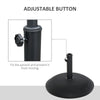 20" 55 lb Outdoor Patio Round Cement Umbrella Stand Base for the Deck or Porch with Variable Umbrella Hole